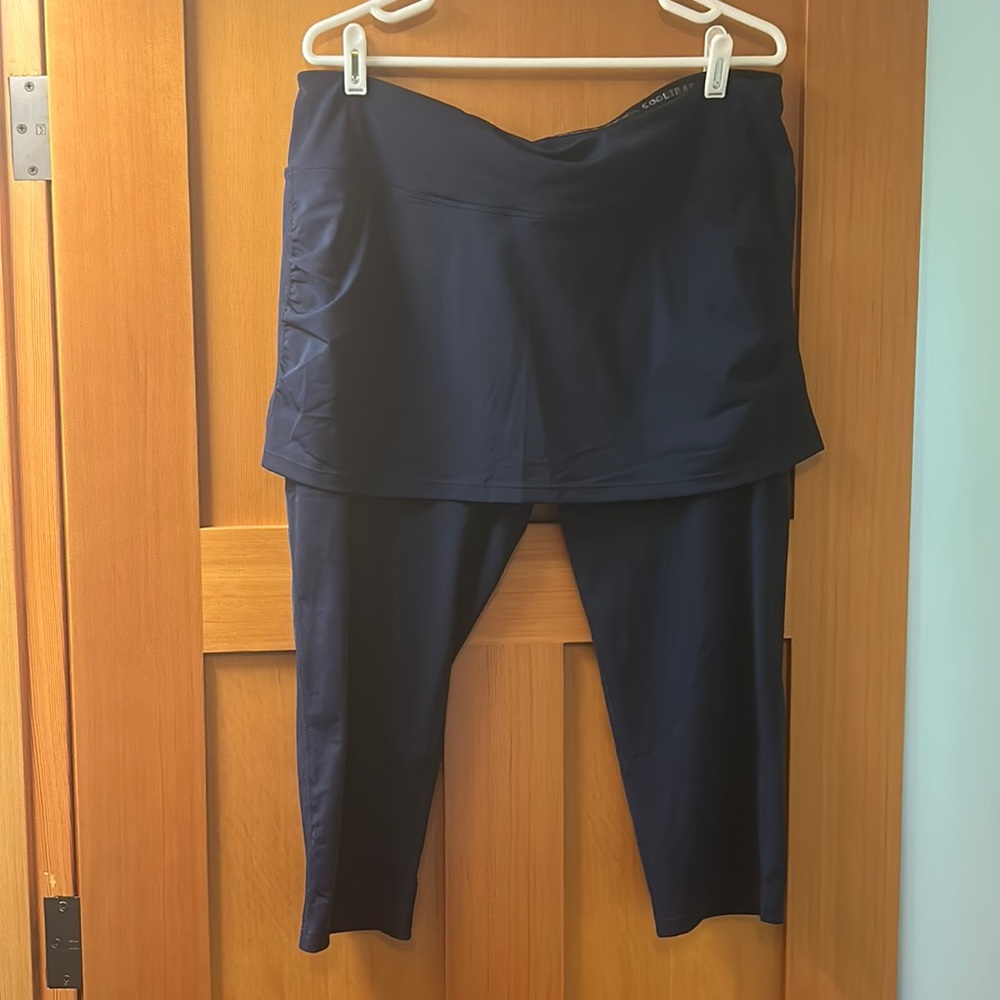 Coolibar Navy Skirted Swim Capris